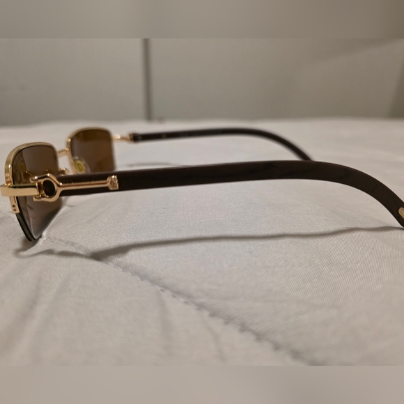 CARTIER Sunglasses with Brown Lenses New Unisex - Picture 2 of 11